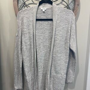 J Jill  Women's cardigan grey Sweater with side pockets